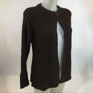 Vintage Berretti Cardigan Medium Wool Blend Brown